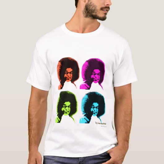 SaiのババのポップアートのTシャツ Tシャツ (正面)