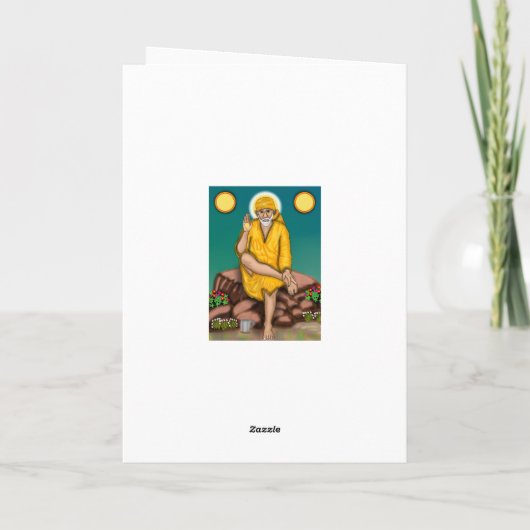 Sai Baba Greeting Card カード (裏面)