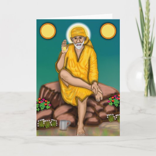 Sai Baba Greeting Card カード (正面)