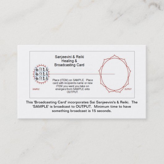 Sai Sanjeevini及び霊気カード 名刺 (正面)