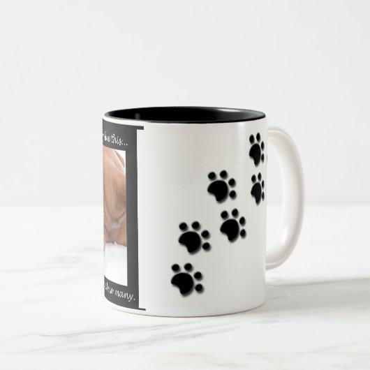 Said There'ママのBullmastiffのこのマグ幾日があって下さい ツートーンマグカップ (正面右)