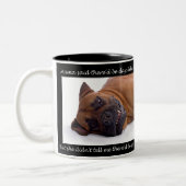 Said There'ママのBullmastiffのこのマグ幾日があって下さい ツートーンマグカップ (左)