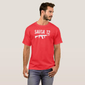 Saiga 12 -チームワイシャツの胸のグリップの折る在庫 tシャツ (正面フル)