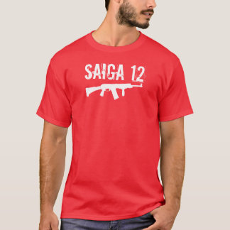 Saiga 12 -チームワイシャツの胸のグリップの折る在庫 tシャツ