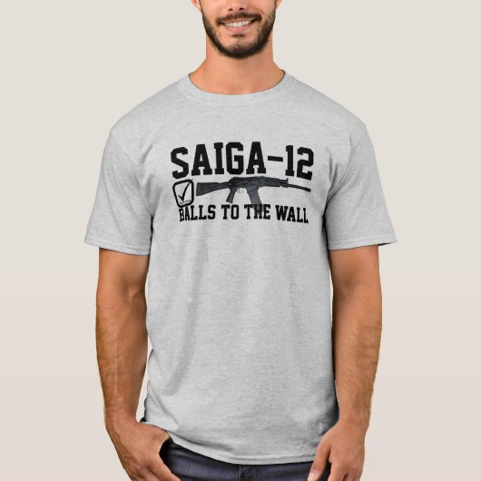 Saiga 12 -壁への球 tシャツ (正面)