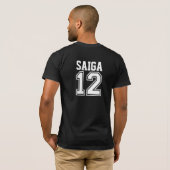 Saiga 12 - Saigaの星 Tシャツ (裏面フル)