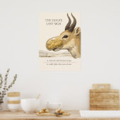 Saiga Antelope Conservation Art ポスター (キッチン)
