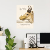 Saiga Antelope Conservation Art ポスター (ホームオフィス)