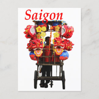 Saigon Vietnam - Happy New Year Lion dance 2024 シーズンポストカード