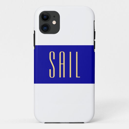 SAILシックなワイド王室のブルー白航海のストライプ Case-Mate iPhoneケース (裏面)