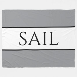 SAILスポーティモダング航海のレー白ストライプ フリースブランケット