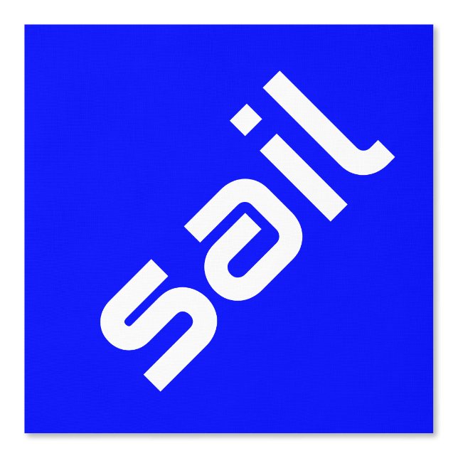 SAILホワイトモダン文字ブライトブルー背景 壁紙 (正面)