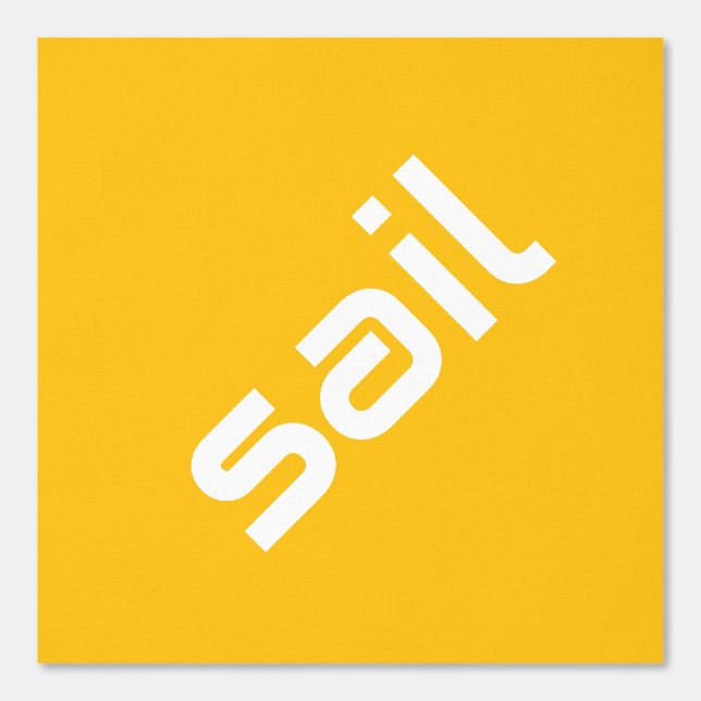 SAIL モダンな白いテキスト イエローオレンジの背景 壁紙 (正面)