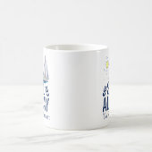 Sail Away Cute Nautical Sailboat Ocean Retirement コーヒーマグカップ (中央)