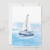 Sail Away Retirement Party Nautical Boat Yacht 招待状 (裏面)