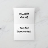 Sail away with me greeting カード (内部)