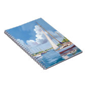 Sail Boat Bay | Coastal Watercolor Painting ノートブック (右側)