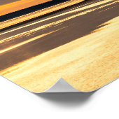 Sail boat over the sunrise ポスター (角)