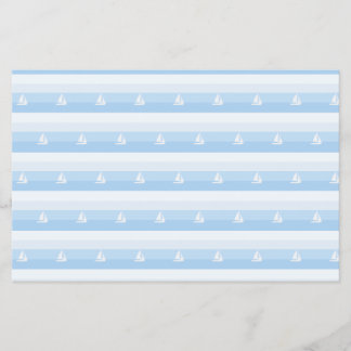 Sail Boat Stripes Scrap Booking Paper チラシ