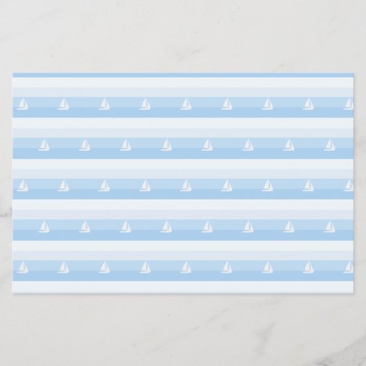 Sail Boat Stripes Scrap Booking Paper チラシ (正面)