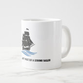 Sail Forward – Stay Strong, Keep Moving Motivation ジャンボコーヒーマグカップ (正面右)