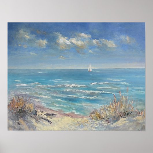 Sail On 14.14" x 18" ポスター (正面)