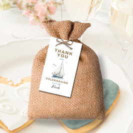 🚣‍♀️ sail on Over 舟のぬりえのバースデーギフトタグ ギフトタグ