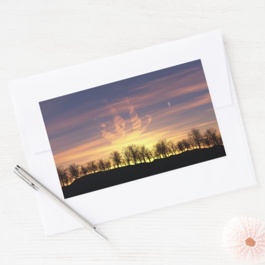 Sail the Night Sky Stickers 長方形シール (封筒)