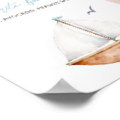 Sailboatマイルストーン写真のサイン ポスター (角)