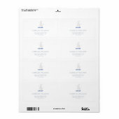 Sailboatミニマル Baby Shower Ahoy Address ラベル (フルシート)