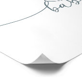 Sailboatモダン航海の Baby Shower Welcome ポスター (角)