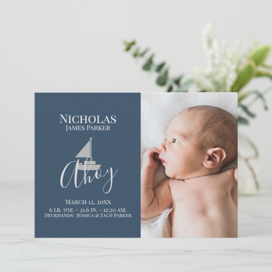 Sailboat航海の誕生と写真の発表 招待状 (スタンド正面)