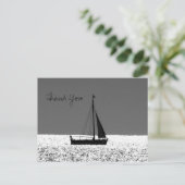 Sailboat きらめく Sea Thank Youポストカード ポストカード (スタンド正面)