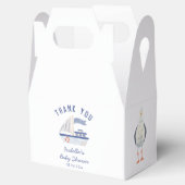 Sailboat and Seagull Thank You Boy Baby Shower フェイバーボックス (オープン)