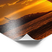 Sailboat at Sunset - Marina Del Rey, CA フォトプリント (角)