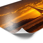 Sailboat at Sunset - Marina Del Rey, CA フォトプリント (角)