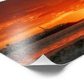 Sailboat at Sunset - Marina Del Rey, CA フォトプリント (角)