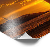 Sailboat at Sunset - Marina Del Rey, CA フォトプリント (角)