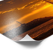 Sailboat at Sunset - Marina Del Rey, CA フォトプリント (角)