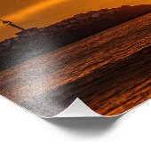 Sailboat at Sunset - Marina Del Rey, CA フォトプリント (角)