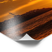 Sailboat at Sunset - Marina Del Rey, CA フォトプリント (角)