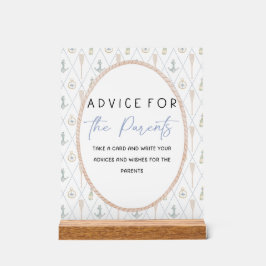 Sailboat Baby Shower Games - Advice for Parents アクリルサイン