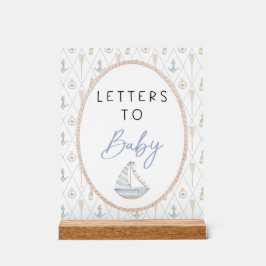 Sailboat Baby Shower Games - Letters to Baby アクリルサイン