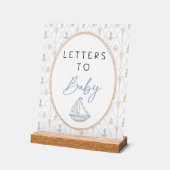 Sailboat Baby Shower Games - Letters to Baby アクリルサイン (傾斜)