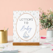 Sailboat Baby Shower Games - Letters to Baby アクリルサイン (ウェディング)