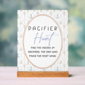 Sailboat Baby Shower Games - Pacifier Hunt アクリルサイン (ニュートラル)
