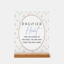Sailboat Baby Shower Games - Pacifier Hunt アクリルサイン