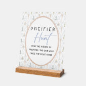 Sailboat Baby Shower Games - Pacifier Hunt アクリルサイン (傾斜)