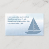 Sailboat Blue Boy Baby Shower Books For Baby エンクロージャーカード (正面)