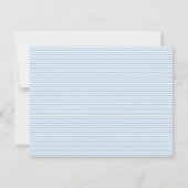Sailboat Blue Stripes Personalized Stationery ノートカード (裏面)